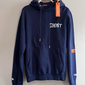 Heron Preston Navy Ghost Hoodie